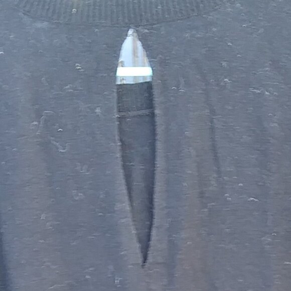 Club Monaco Black Knit Sweater Dress / Tunic with Peekaboo Back - Women's - XS - Picture 9 of 12